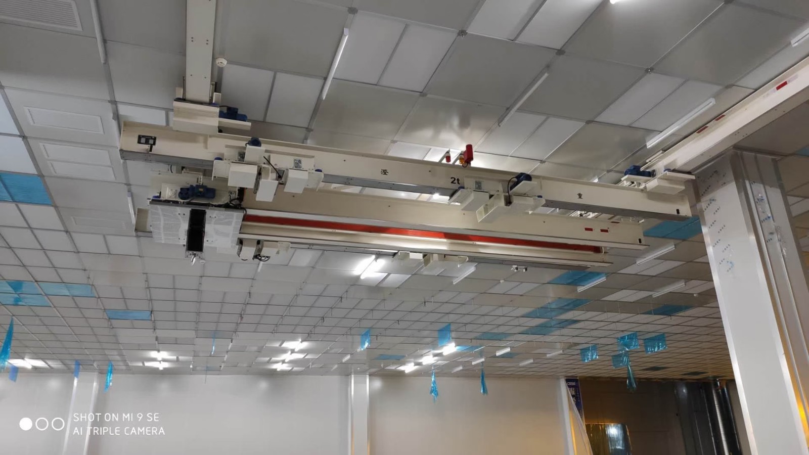 Cleanroom double girder underhung crane