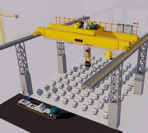 Intelligent crane for steel industry