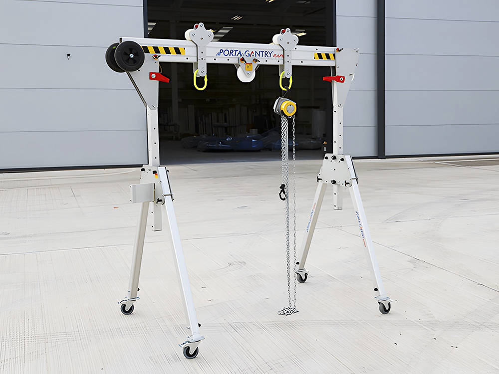 Installation of Aluminum Portable Folding Gantry Cranes