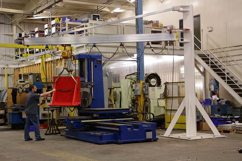 Floor mounted aluminum jib crane